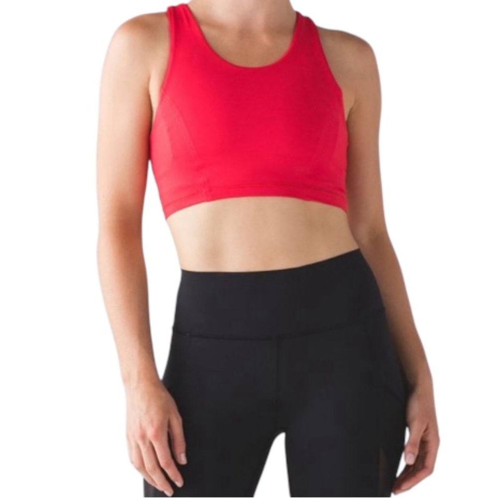 Lululemon Fast As Light Bra Rare True Red Size 8